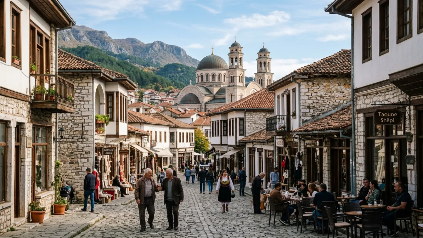 Korçë, Albania travel banner