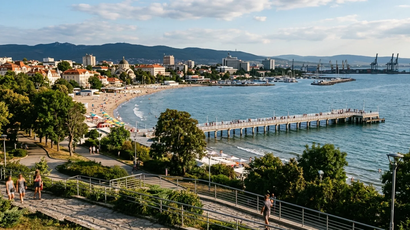 Burgas, Bulgaria travel banner