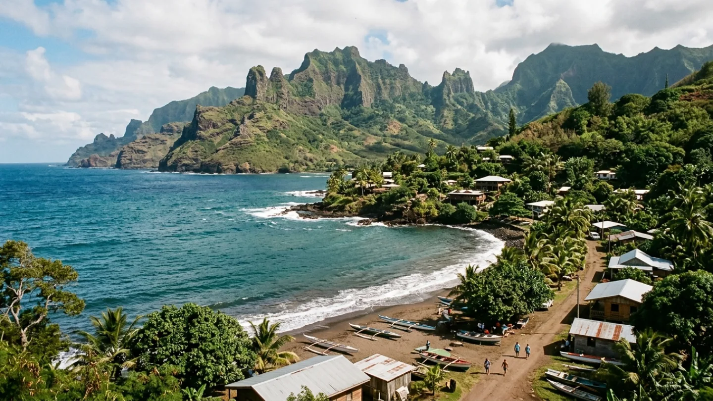 Marquesas Islands, French Polynesia travel banner