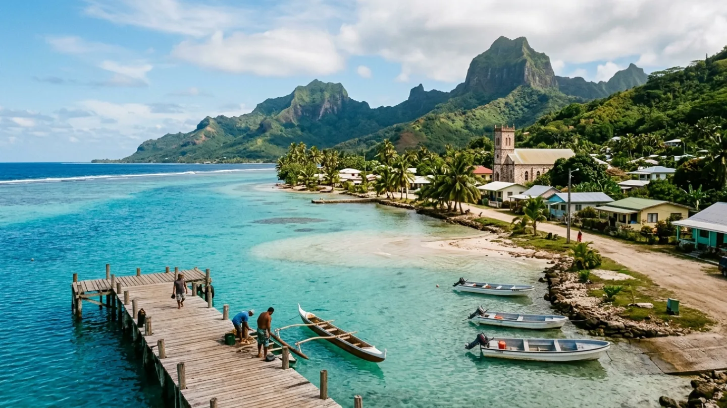 Tuamotu-Gambier, French Polynesia travel banner