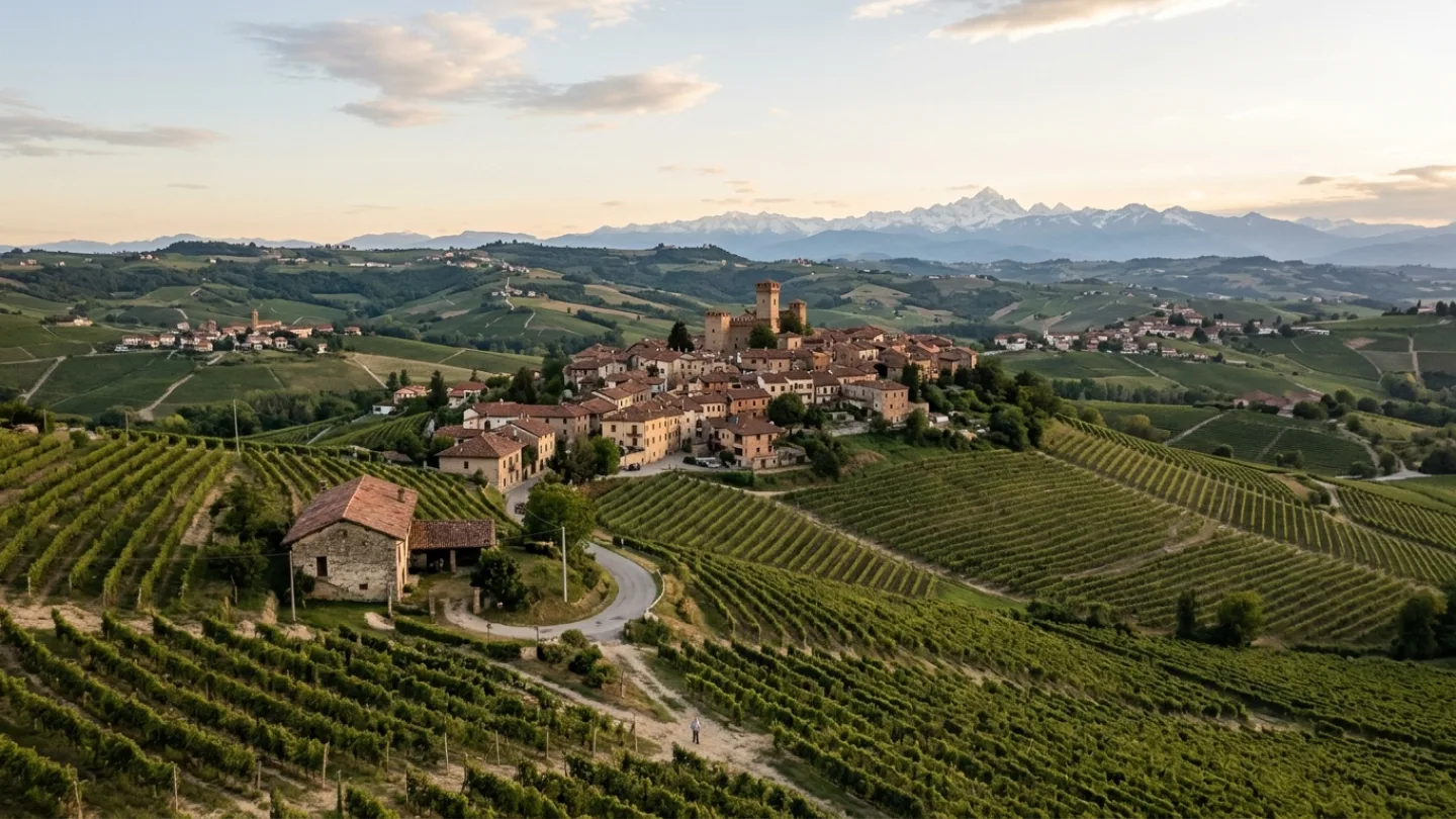 Piedmont, Italy travel banner