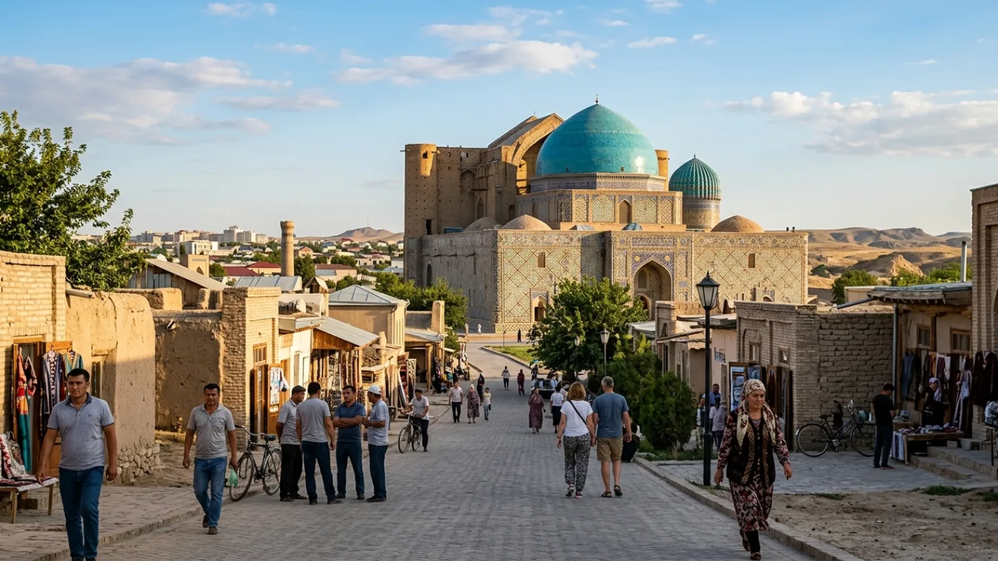 Turkistan, Kazakhstan travel banner