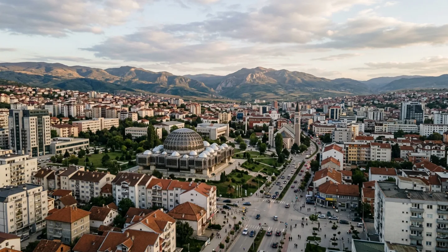 Pristina, Kosovo travel banner