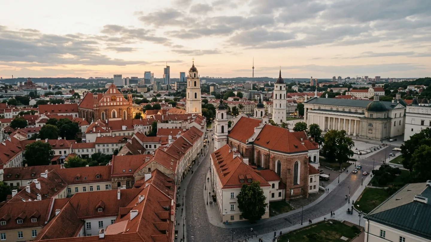 Vilnius, Lithuania travel banner