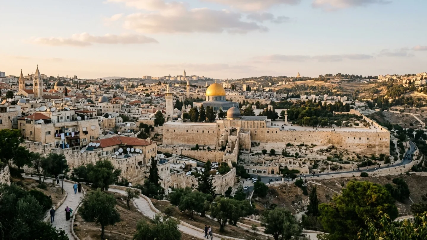 Jerusalem (Quds), Palestine travel banner