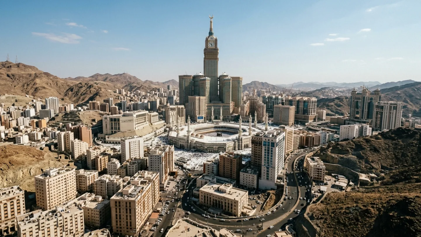 Makkah, Saudi Arabia travel banner