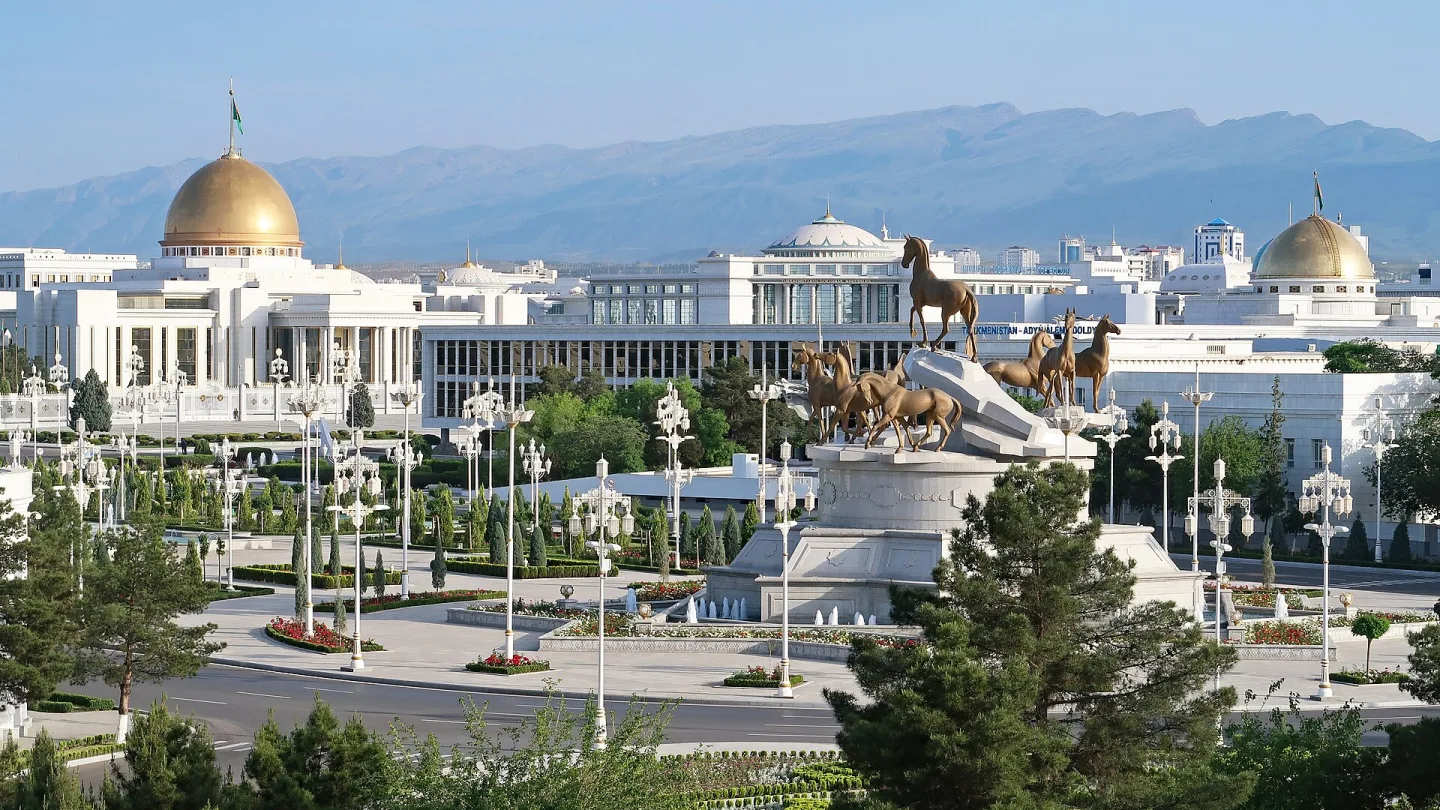 Ashgabat, Turkmenistan travel banner