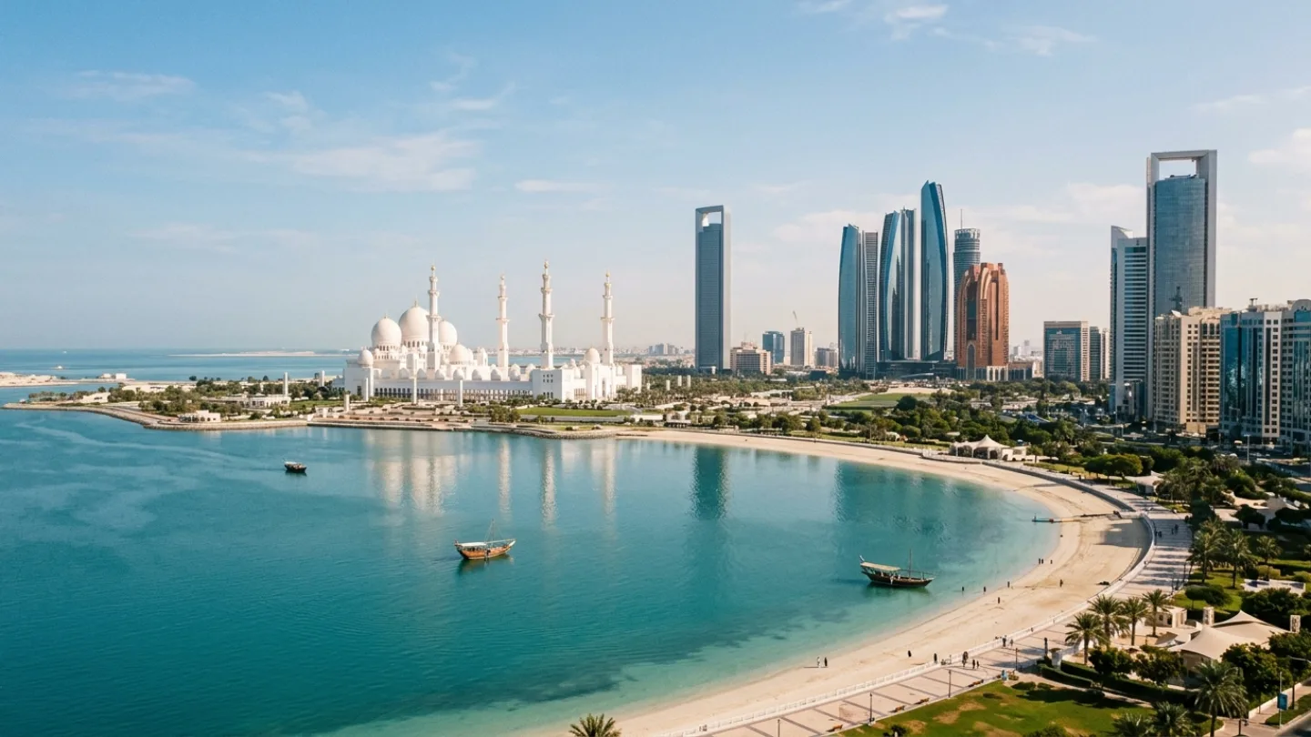 Abu Dhabi, United Arab Emirates travel banner