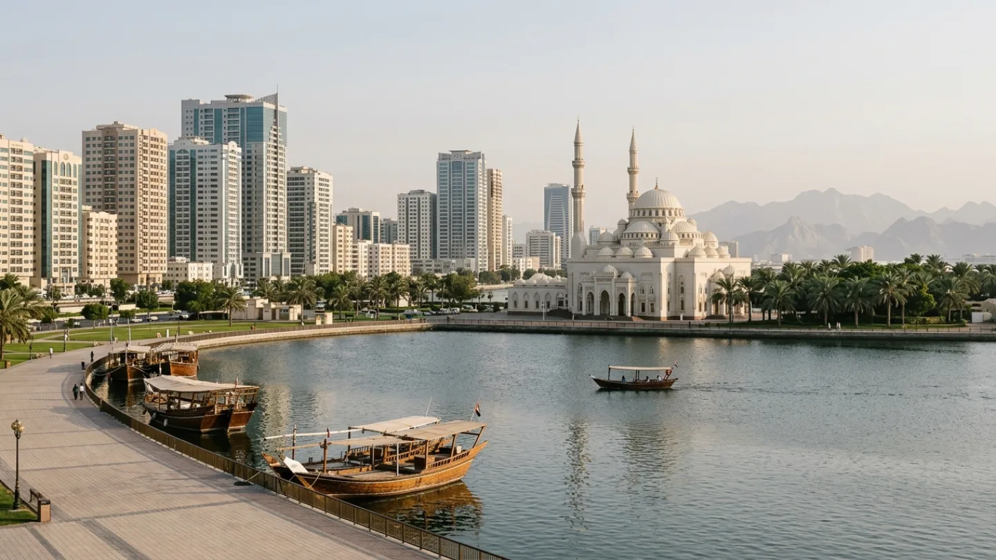 Sharjah, United Arab Emirates travel banner